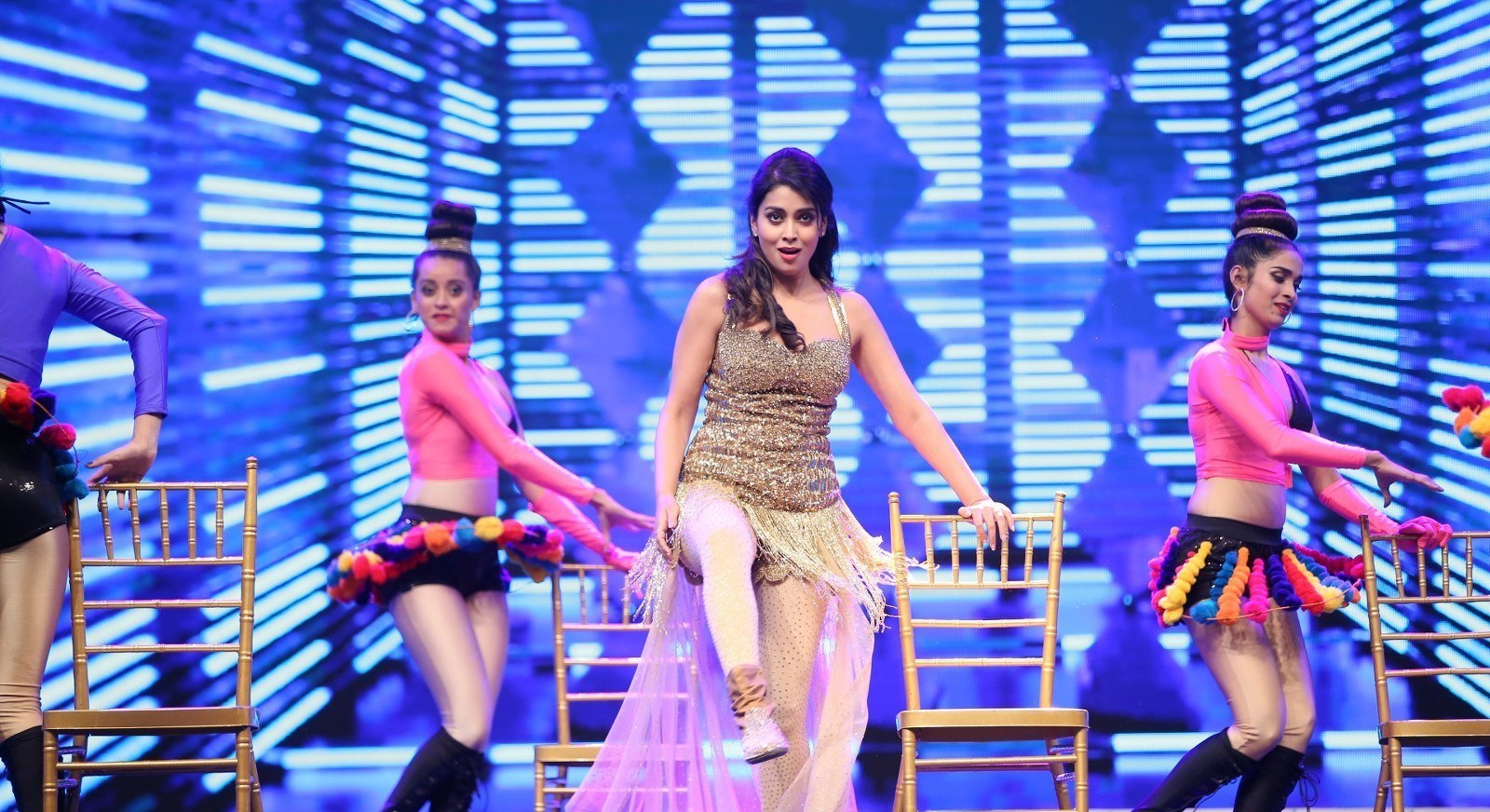 Actress Shriya Saran Hot Dance Stills From SIIMA Awards 2019 Set 2