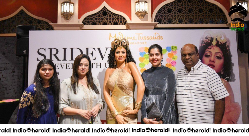 Actress Sridevi Wax Statue Unveiled At Madame Tussauds Singapore