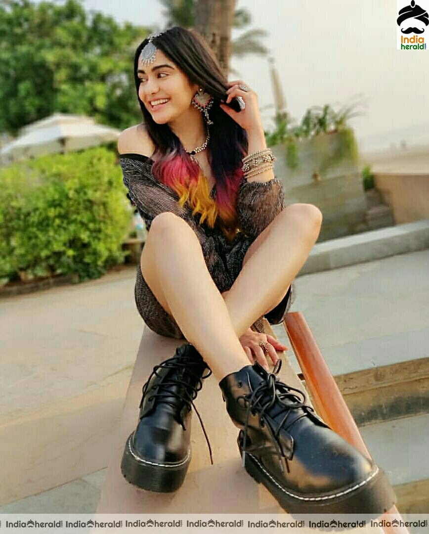 Adah Sharma Hot In Black Short Frock