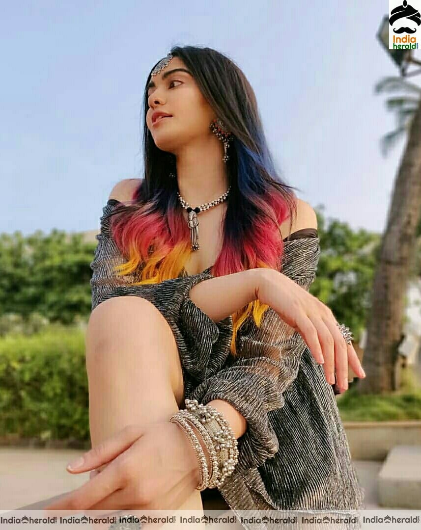 Adah Sharma Hot In Black Short Frock