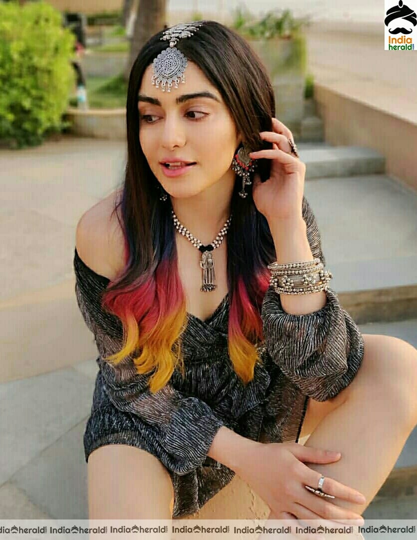 Adah Sharma Hot In Black Short Frock
