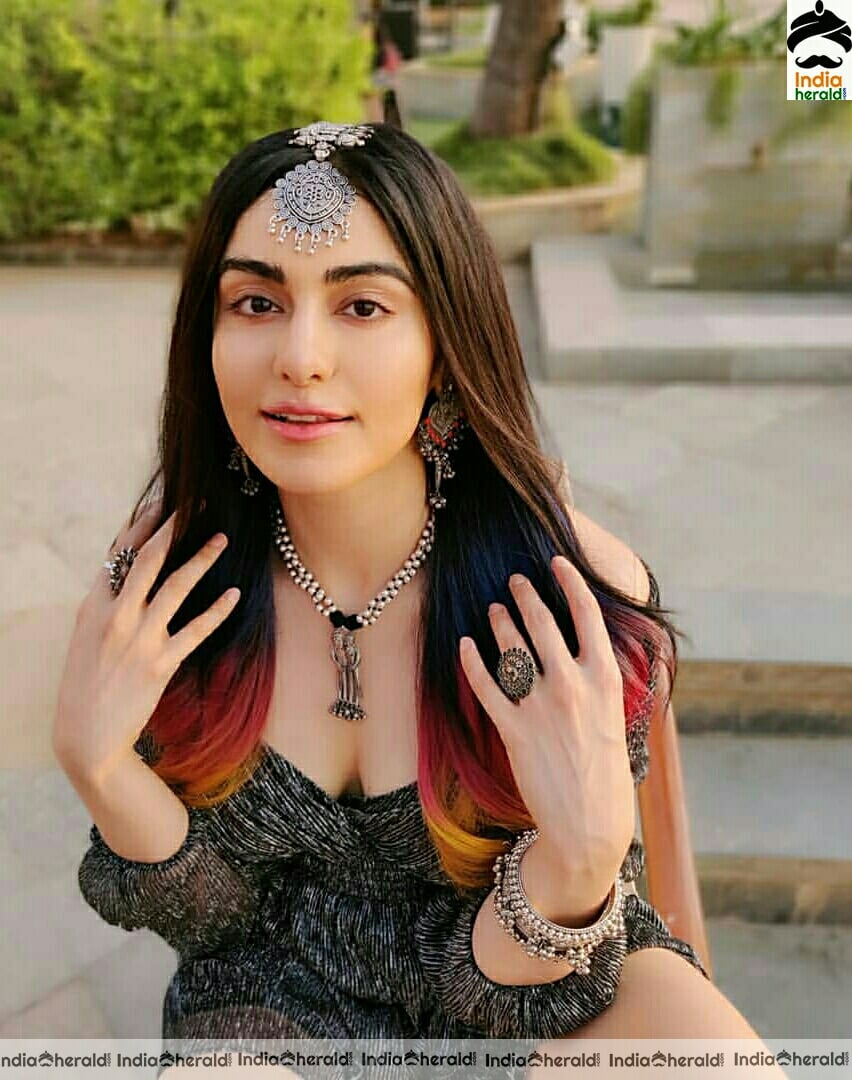 Adah Sharma Hot In Black Short Frock