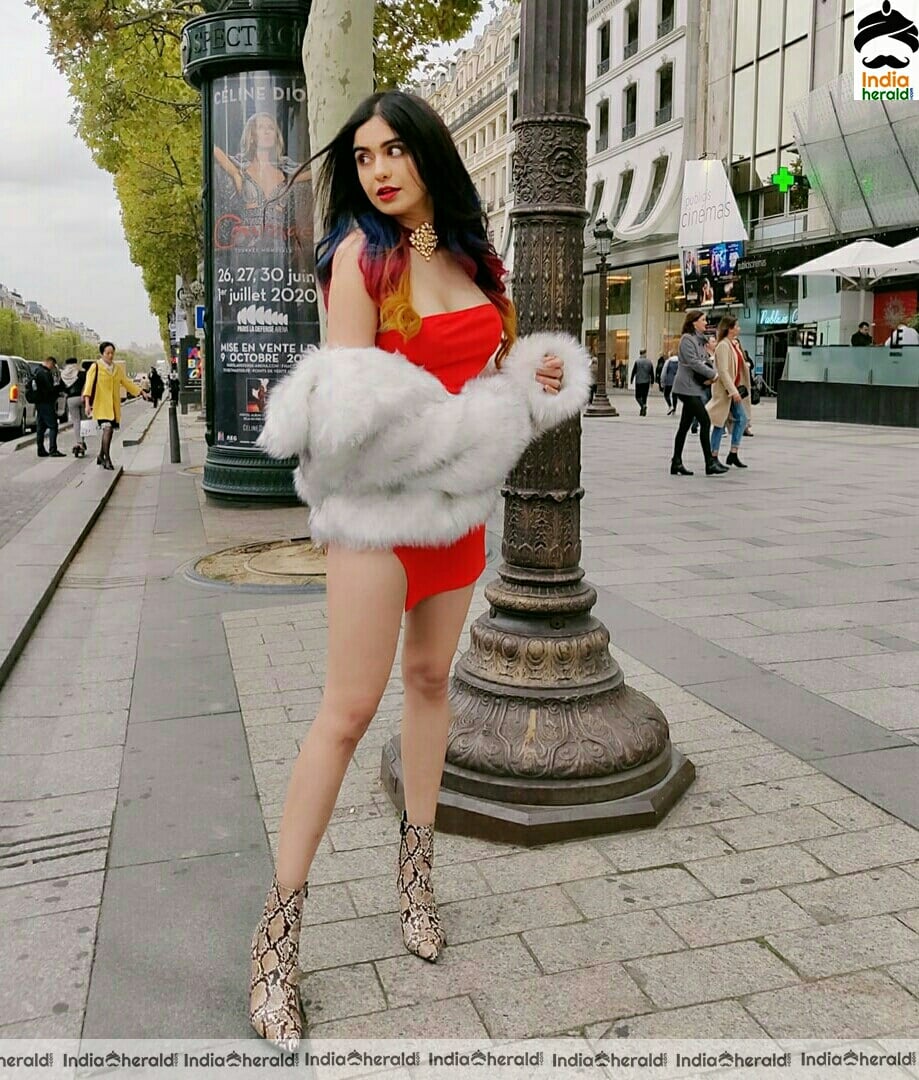 Adah sharma Hot Red Photoshoot Stills