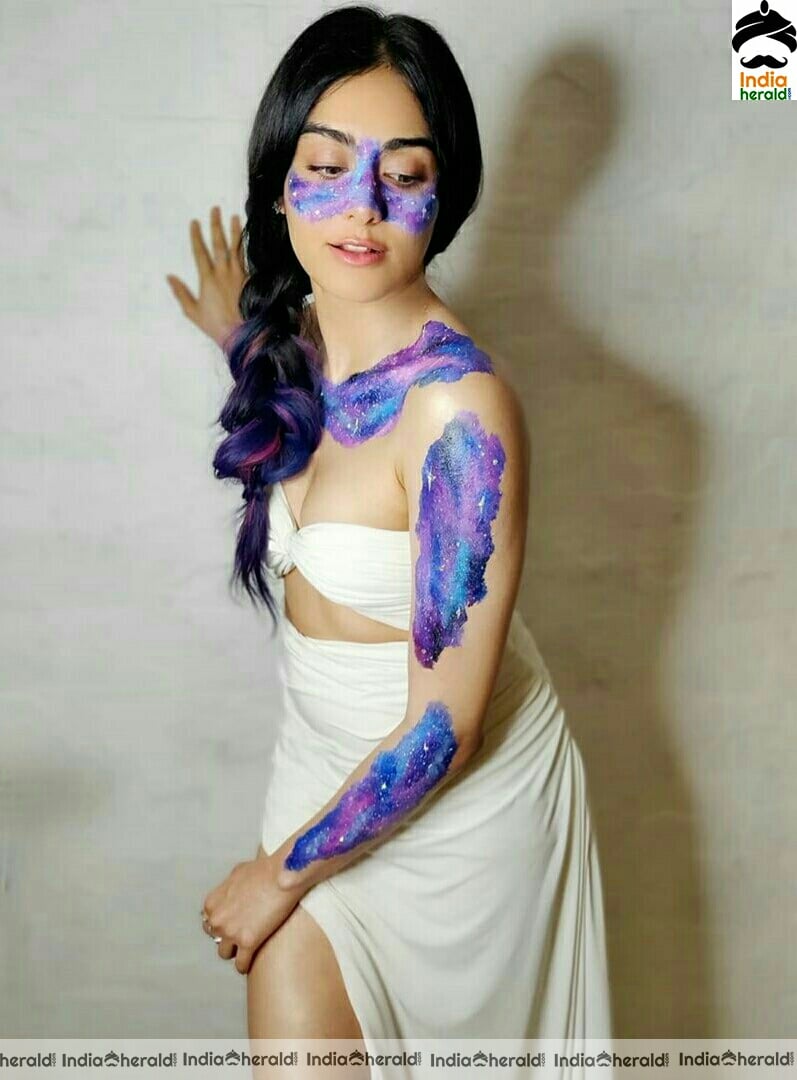 Adah Sharma Hot Sizzling Cleavage Show In White Attire