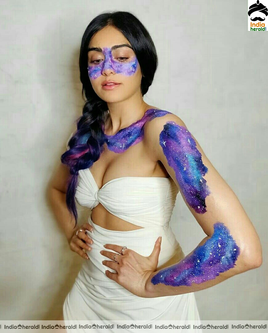 Adah Sharma Hot Sizzling Cleavage Show In White Attire