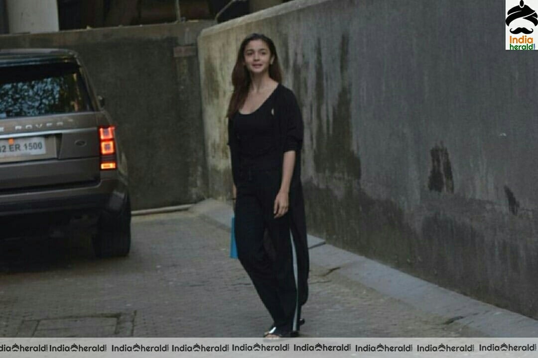 Aditi Rao and Aliabhatt In Black And Spotted Outside At Andheri