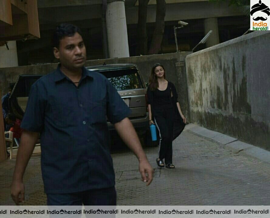 Aditi Rao and Aliabhatt In Black And Spotted Outside At Andheri