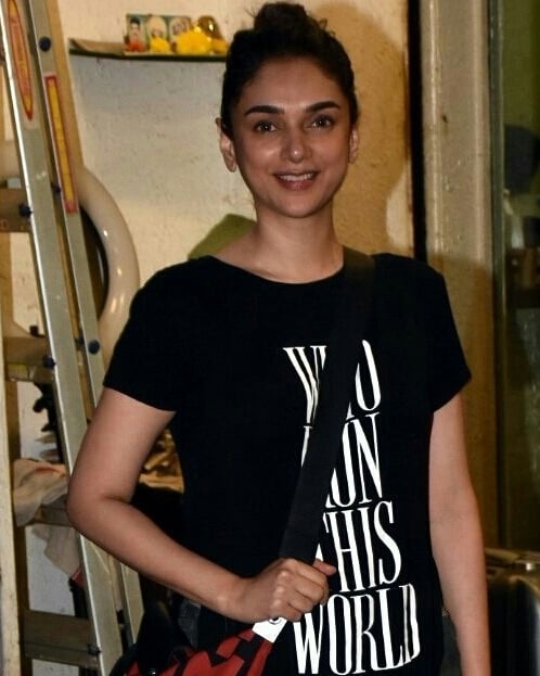 Aditi Rao In A Sexy Shorts Outside A Cafe In Mumbai