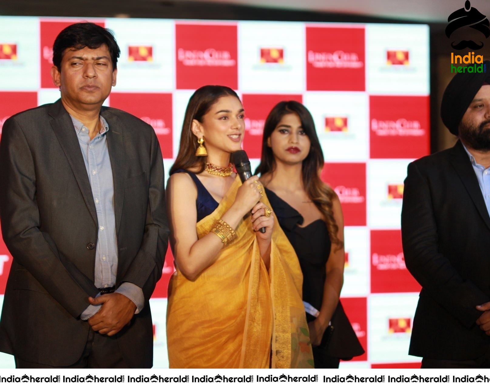 Aditi Rao Seen In A Transparent Saree During A Store Launch In Navi Mumbai