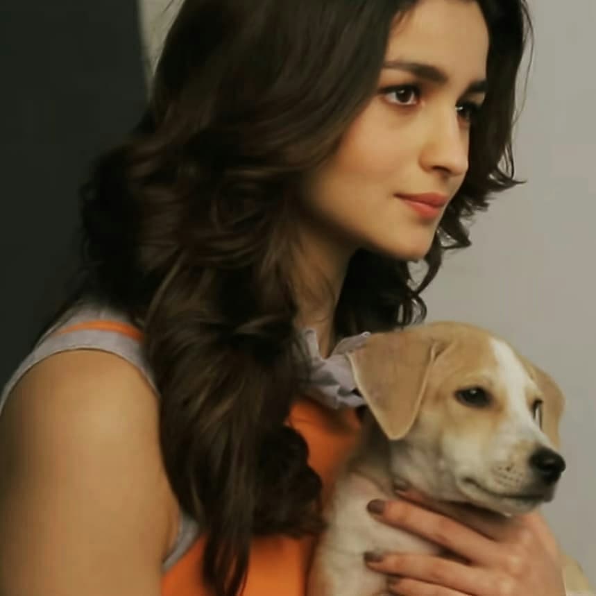 Adorable Alia With Cute Puppy