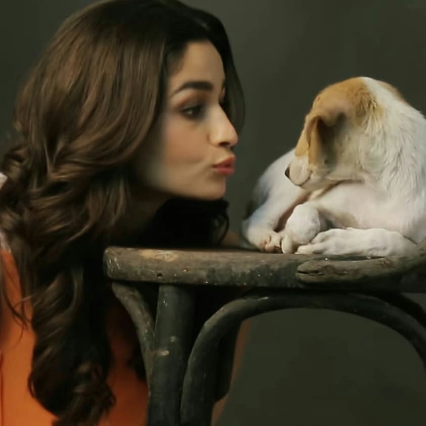 Adorable Alia With Cute Puppy