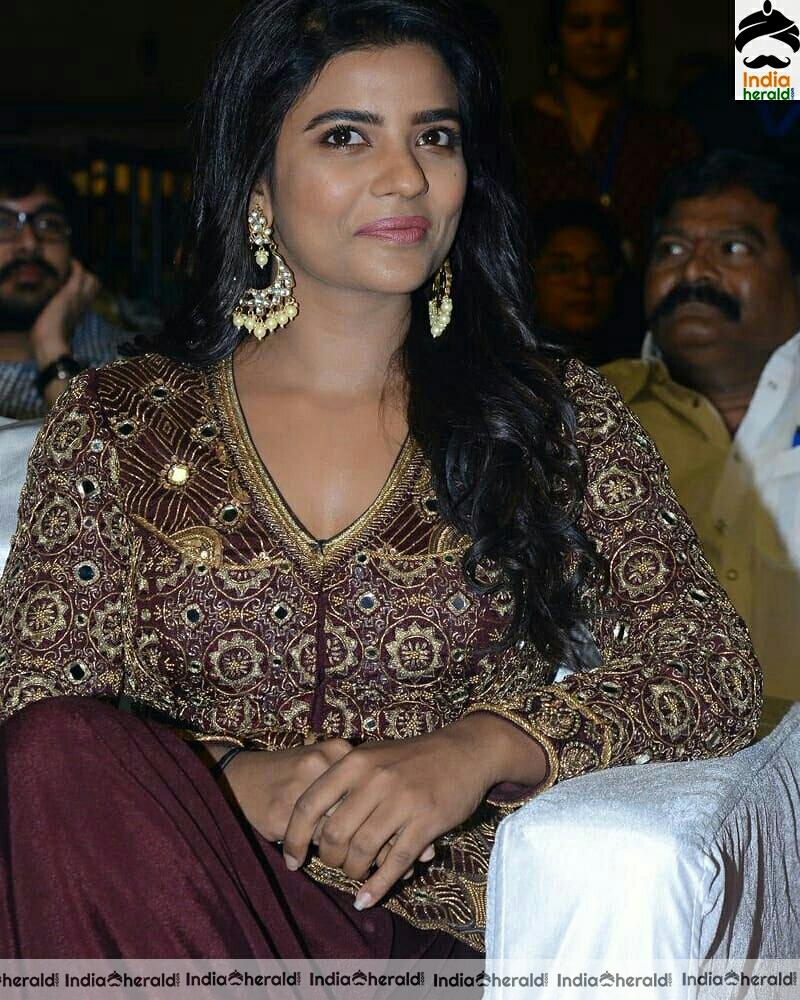 Aishwarya Rajesh Cute Maroon Dress Stills