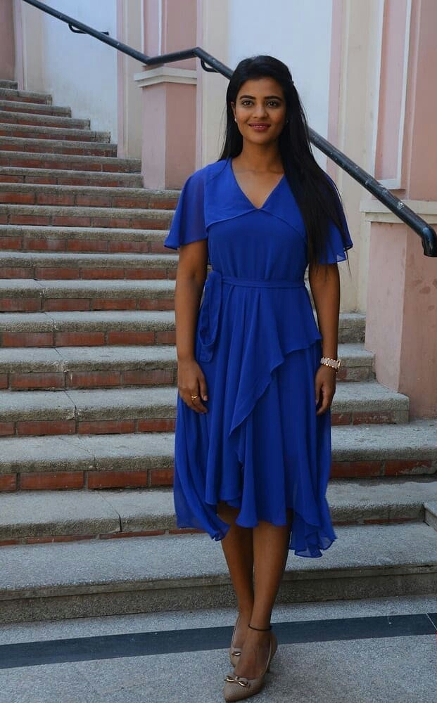 Aishwarya Rajesh In Teasing Blue Attire