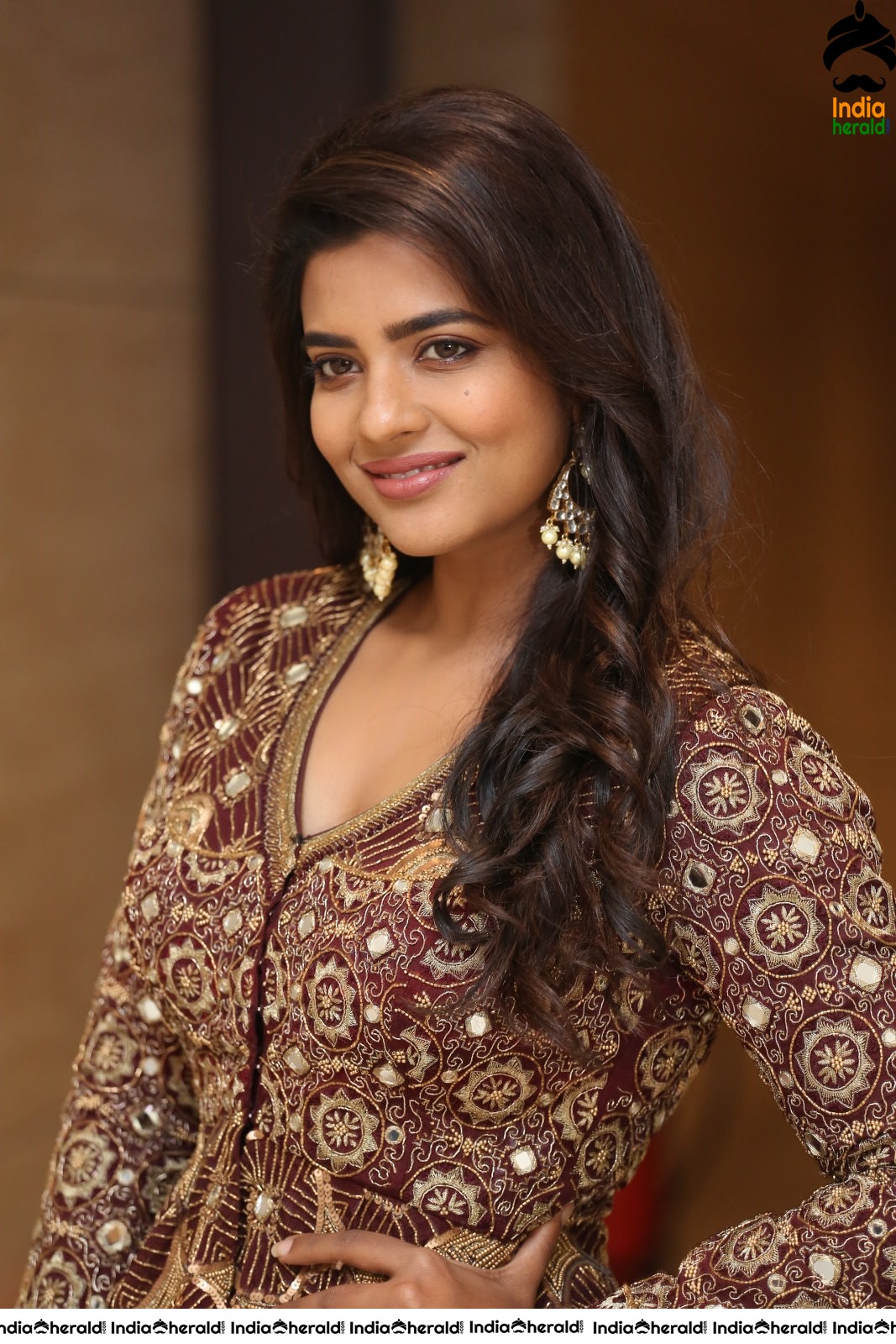 Aishwarya Rajesh Latest Photos in Maroon attire