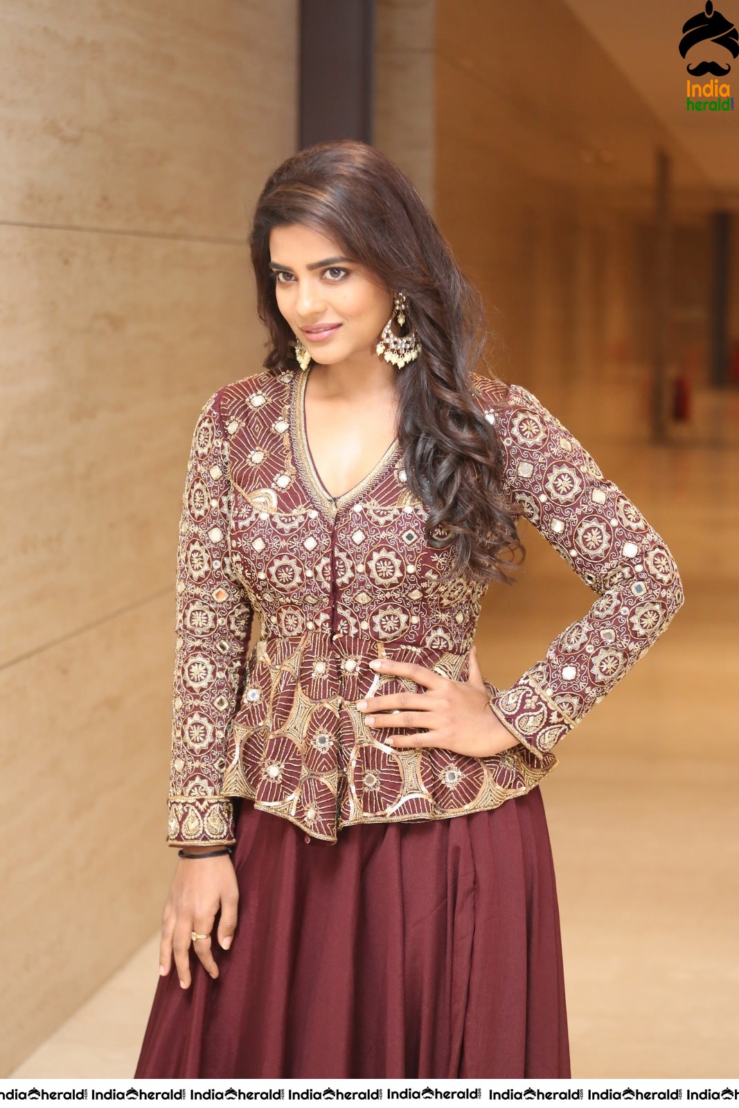 Aishwarya Rajesh Latest Photos in Maroon attire