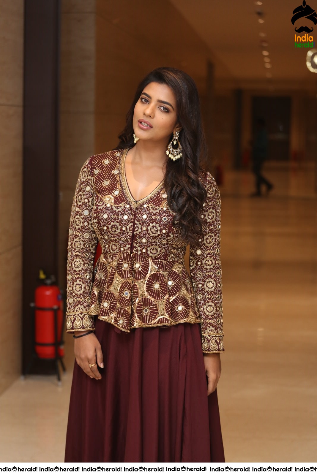 Aishwarya Rajesh Latest Photos in Maroon attire