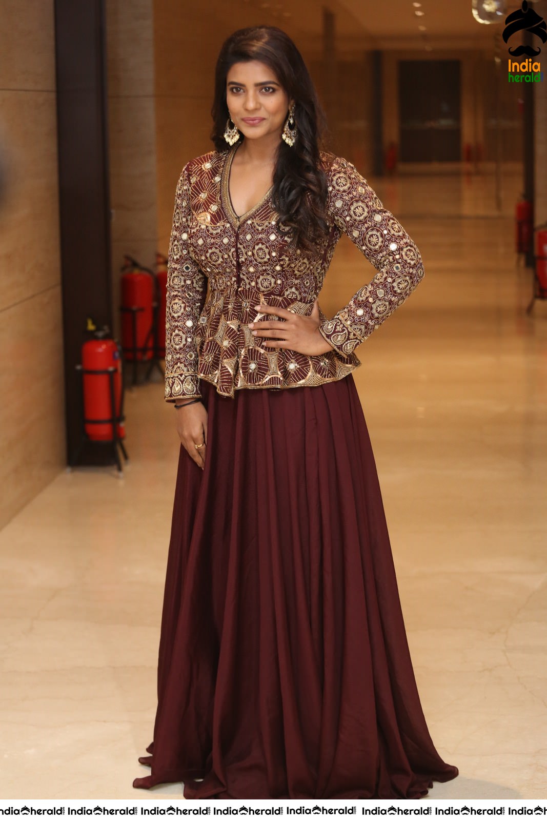 Aishwarya Rajesh Latest Photos in Maroon attire