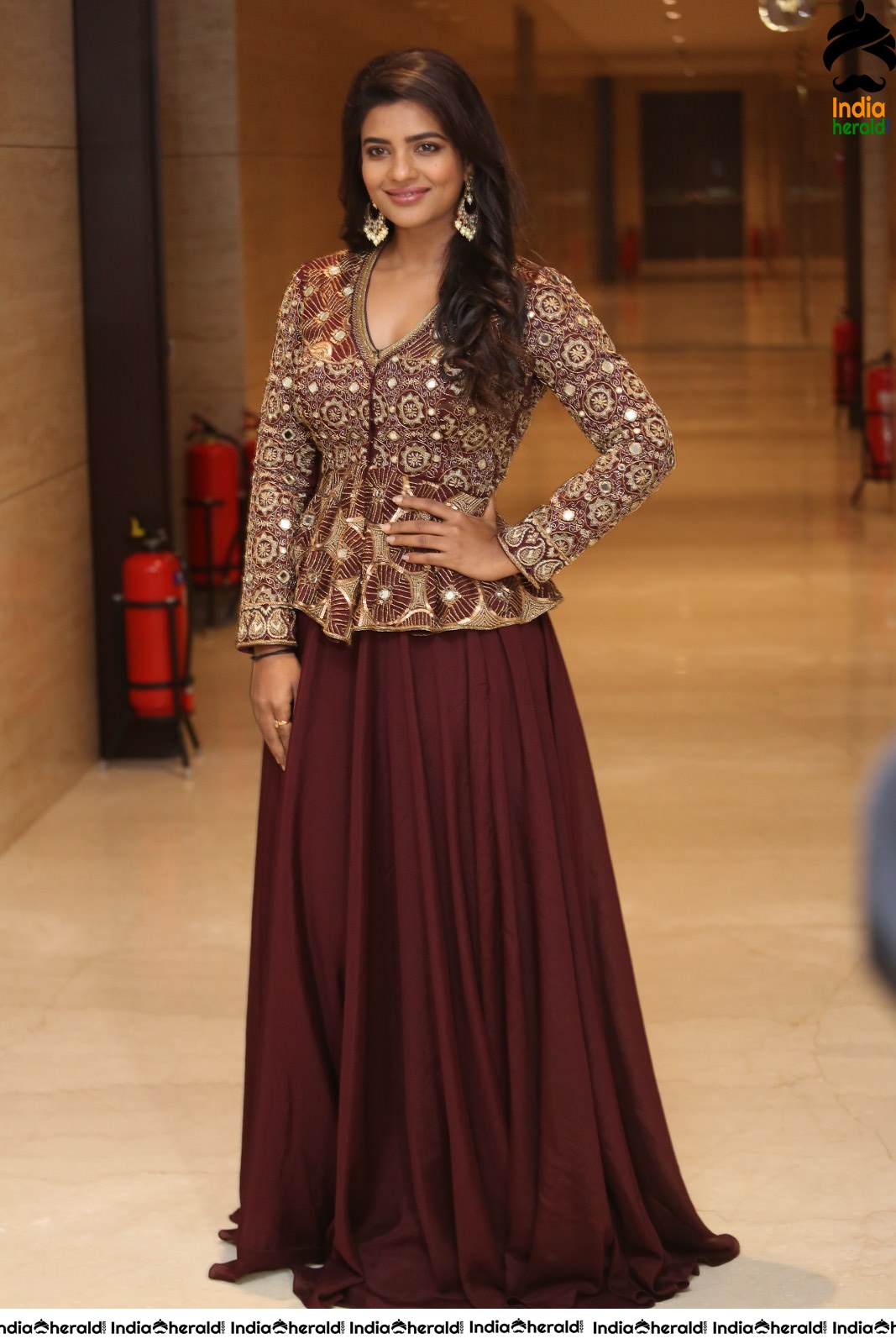 Aishwarya Rajesh Latest Photos in Maroon attire