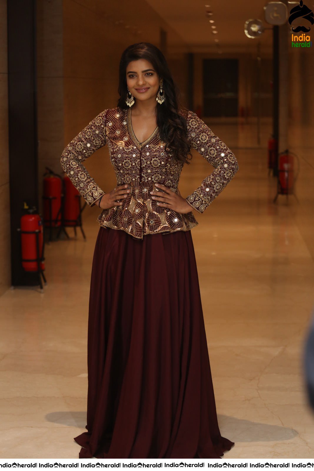 Aishwarya Rajesh Latest Photos in Maroon attire
