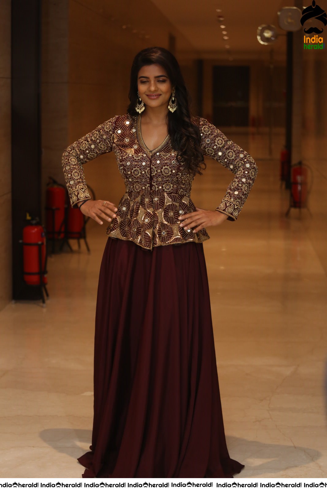 Aishwarya Rajesh Latest Photos in Maroon attire