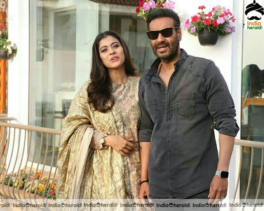 Ajay Devgan and Kajol Devgan Spotted Promoting Their Film Tanhaji