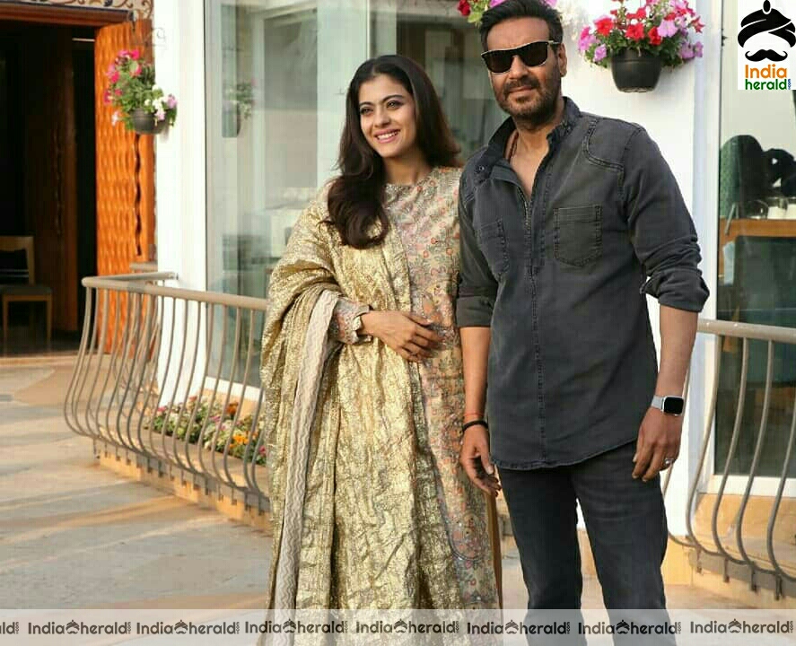 Ajay Devgan and Kajol Devgan Spotted Promoting Their Film Tanhaji