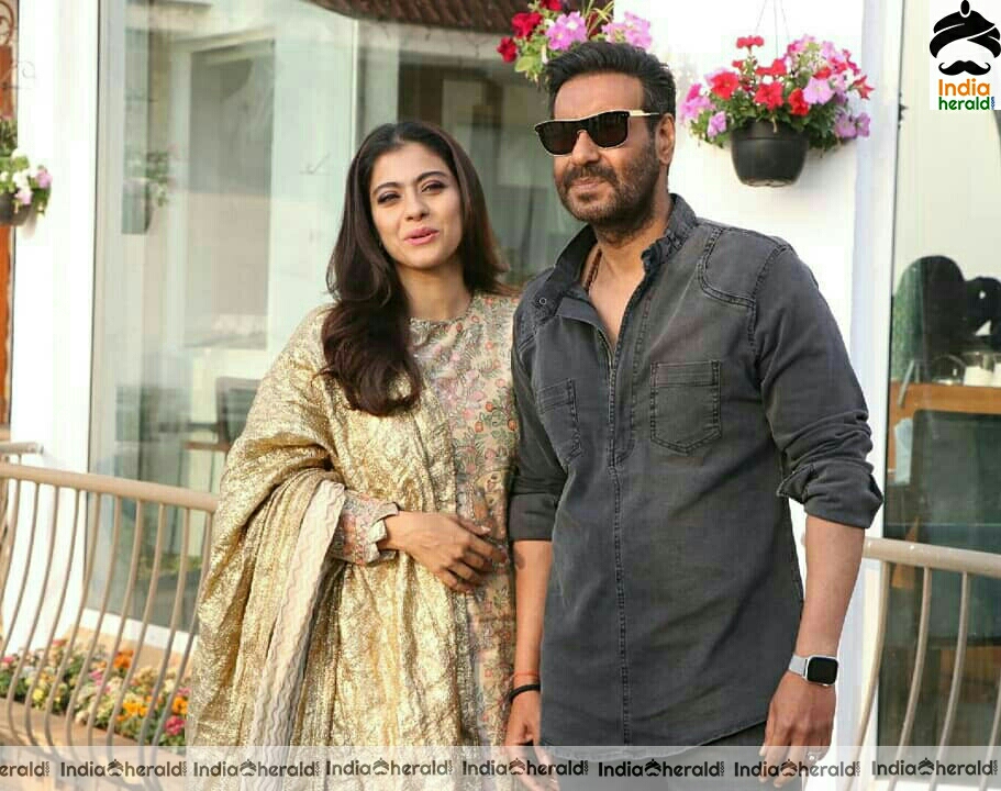 Ajay Devgan and Kajol Devgan Spotted Promoting Their Film Tanhaji