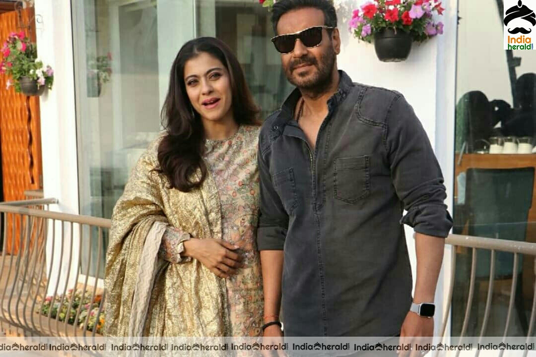 Ajay Devgan and Kajol Devgan Spotted Promoting Their Film Tanhaji