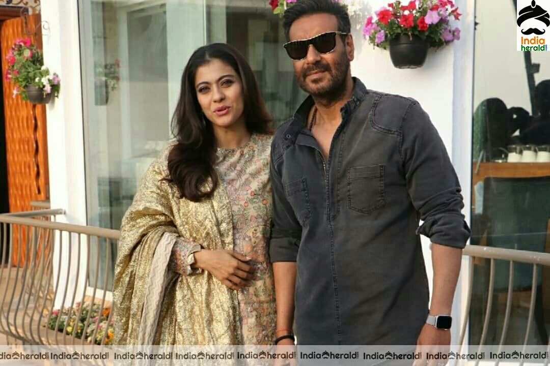 Ajay Devgan and Kajol Devgan Spotted Promoting Their Film Tanhaji