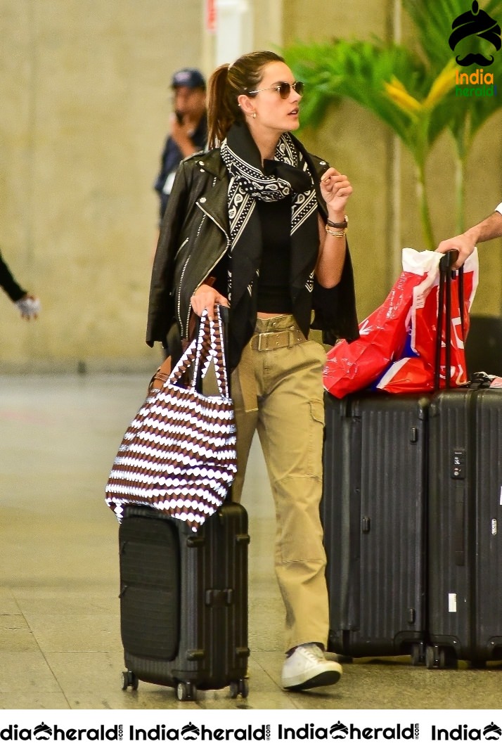 Alessandra Ambrosio seen at the airport in Sao Paulo