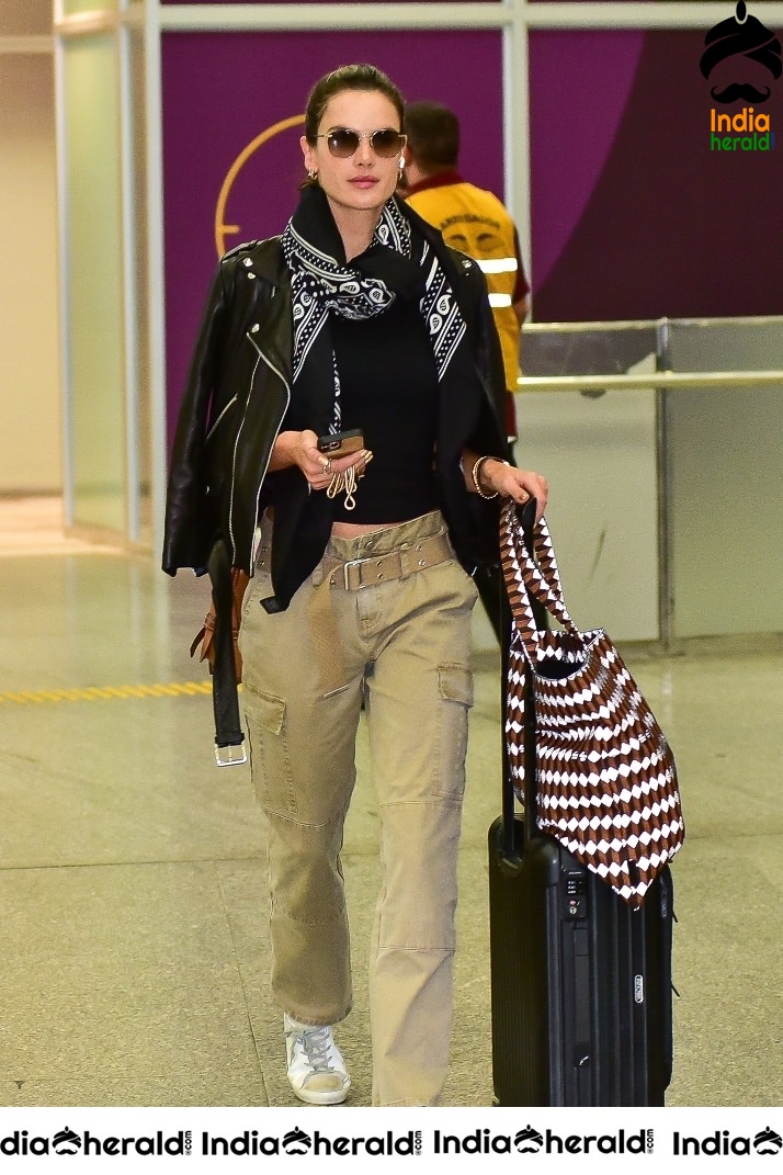 Alessandra Ambrosio seen at the airport in Sao Paulo