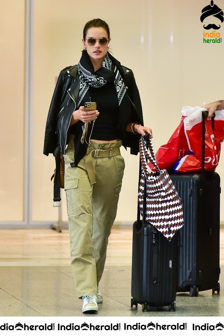 Alessandra Ambrosio seen at the airport in Sao Paulo