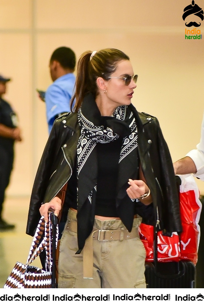 Alessandra Ambrosio seen at the airport in Sao Paulo