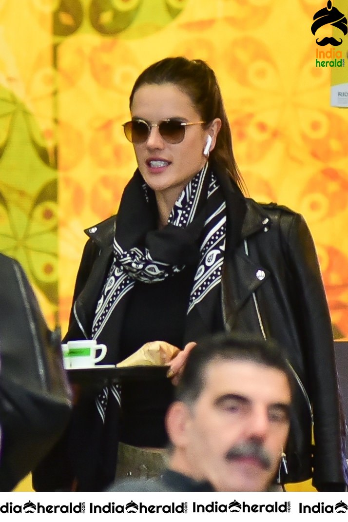 Alessandra Ambrosio seen at the airport in Sao Paulo