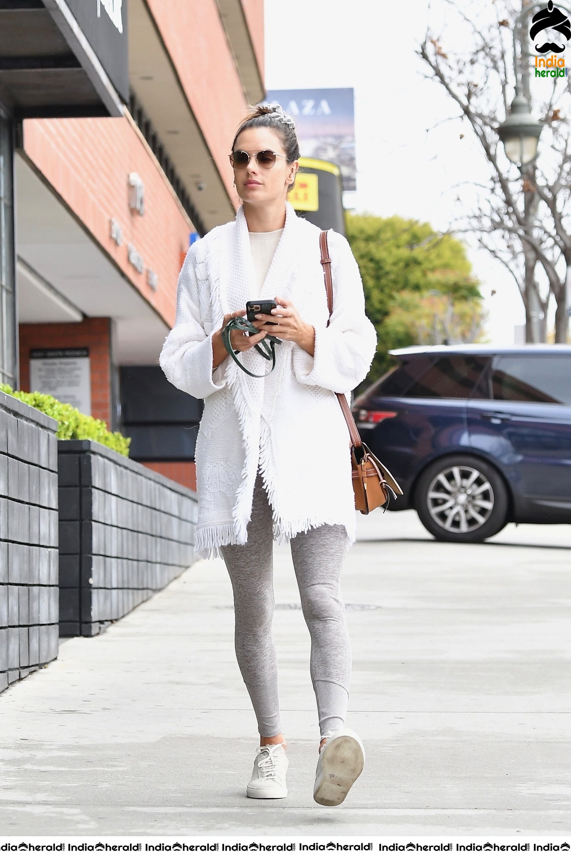 Alessandra Ambrosio seen hitting the gym in Brentwood CA