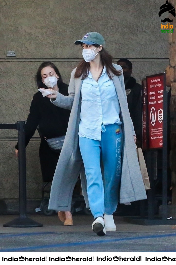 Alexandra Daddario spotted with masks due to Corona Virus outbreak in Los Angeles