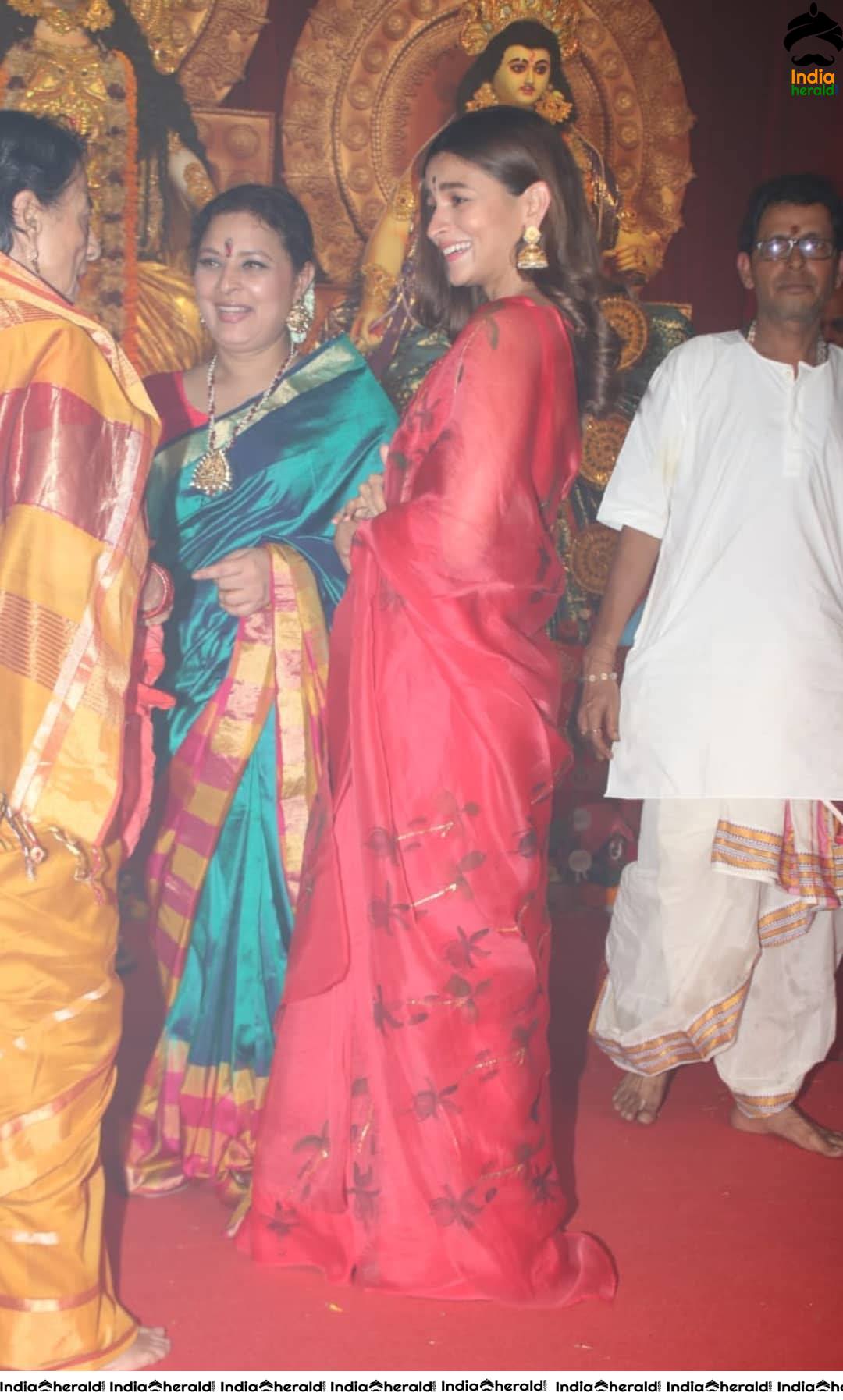 Alia Bhatt Clicked During Pooja Celebrations