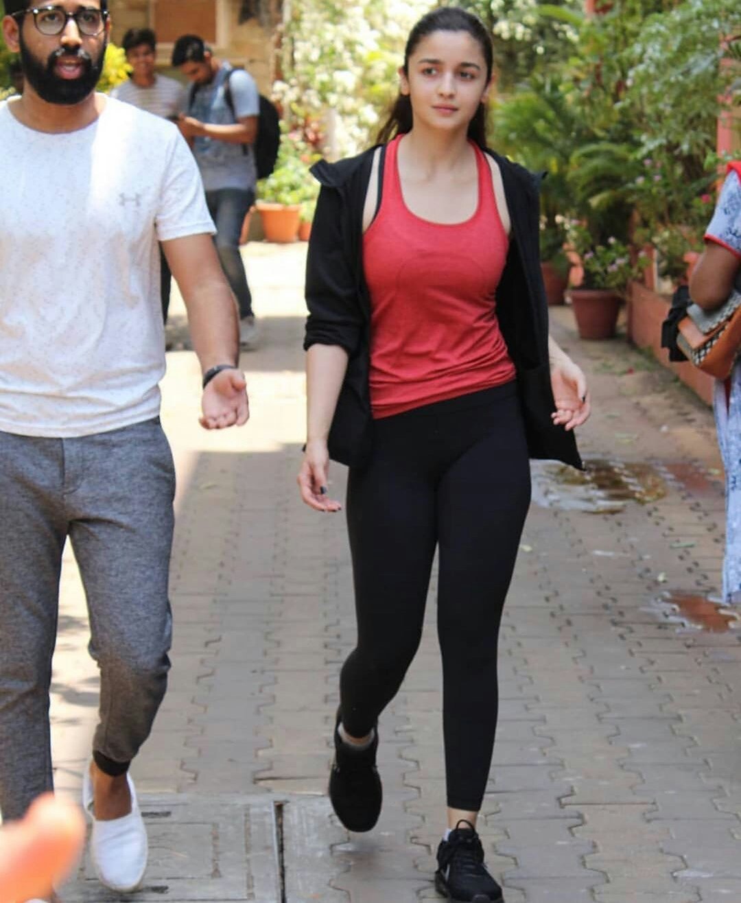 Alia Bhatt Spotted In Red Sleeveless In The Streets Of Mumbai