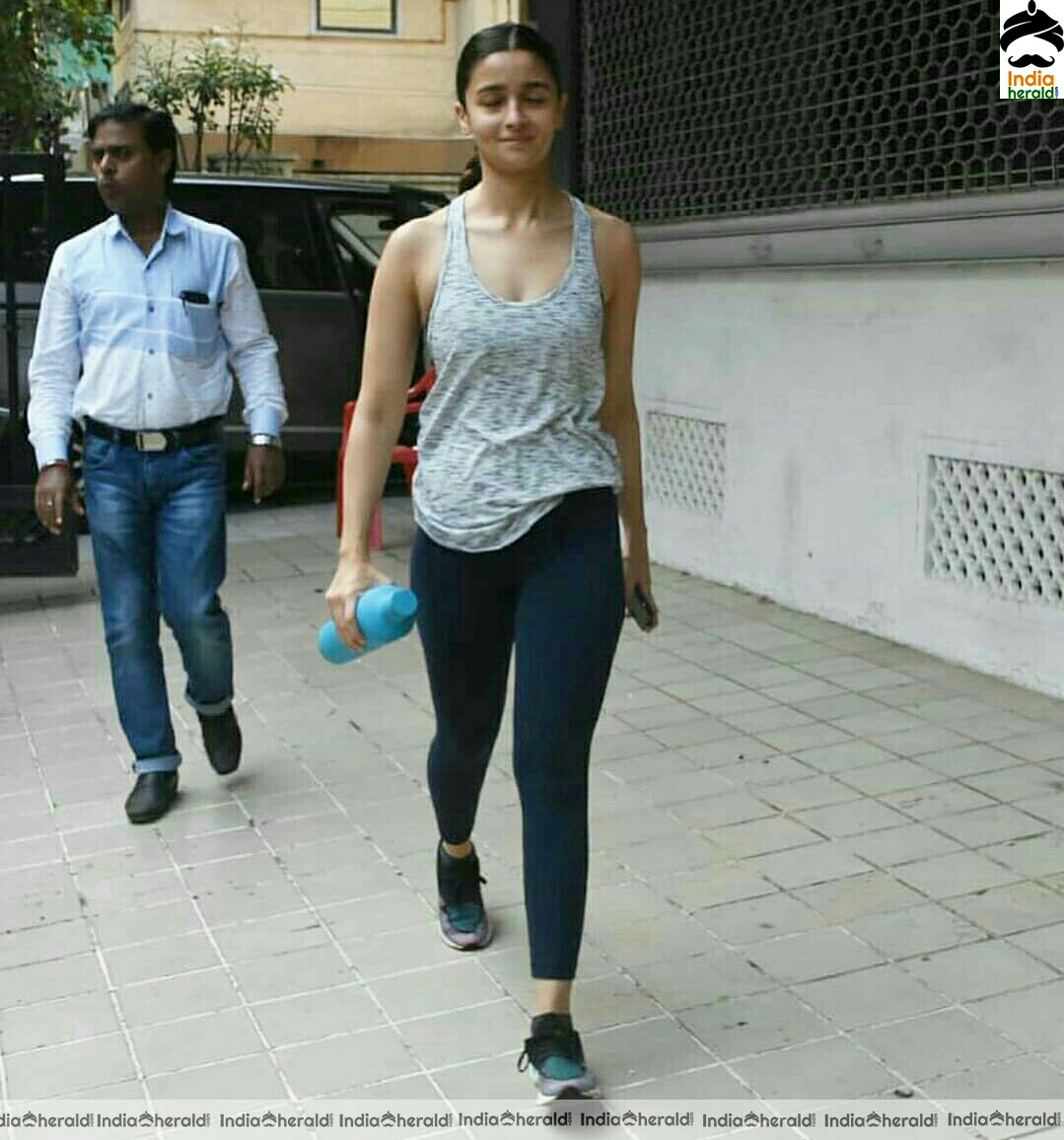 Alia Bhatt Spotted Outside At Gym In Bandra