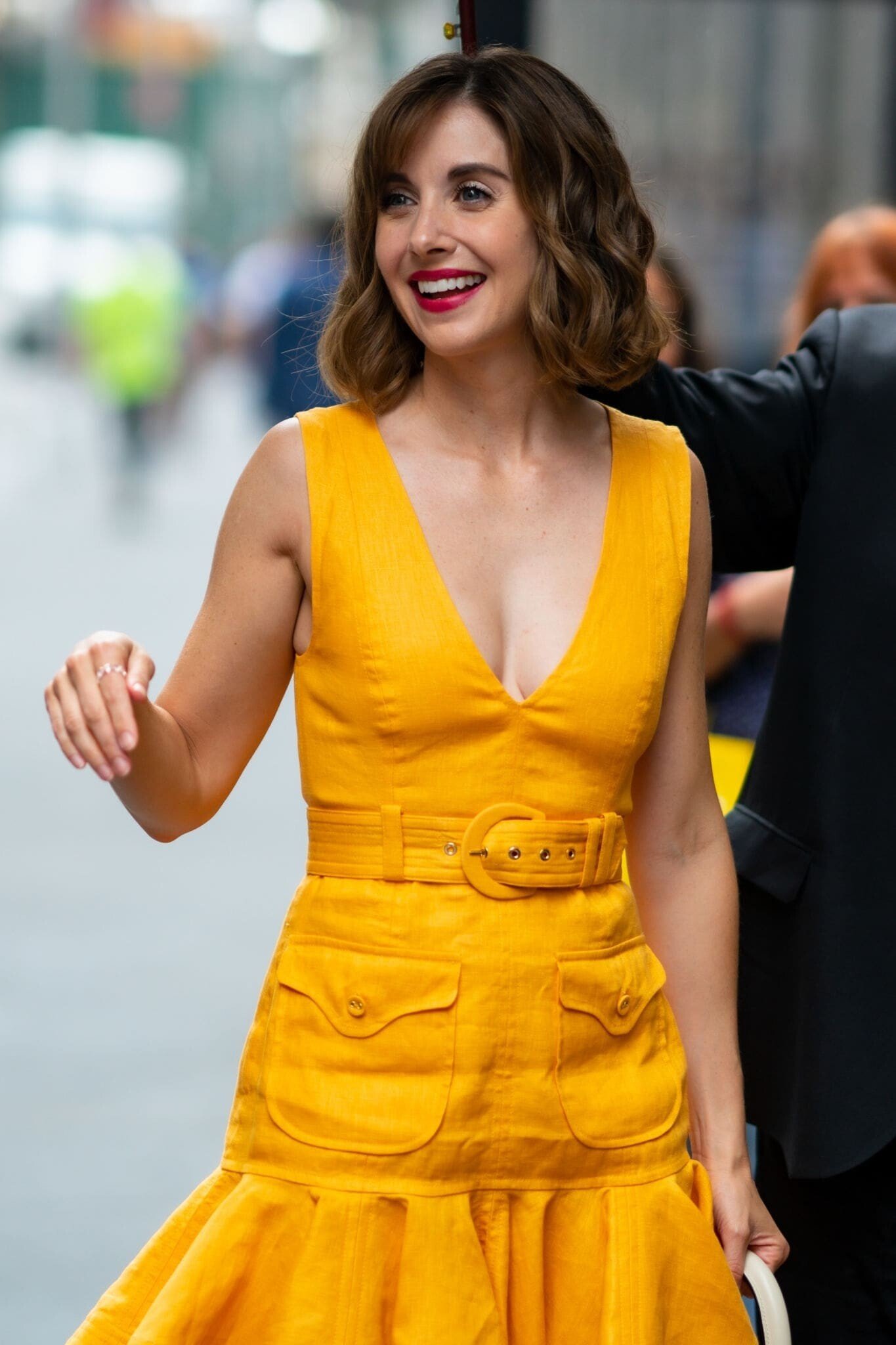 Alison Brie Hot And Sexy At AOL Build New York City Set 1