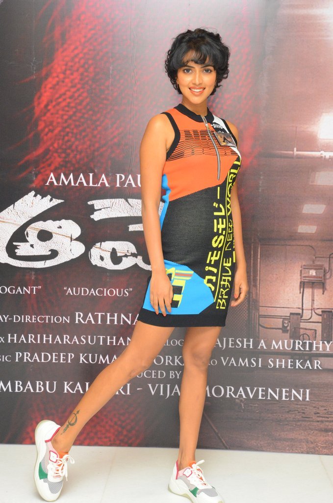 Amala Paul In Bob Cut Hair During Promotions Of Aadai Set 1