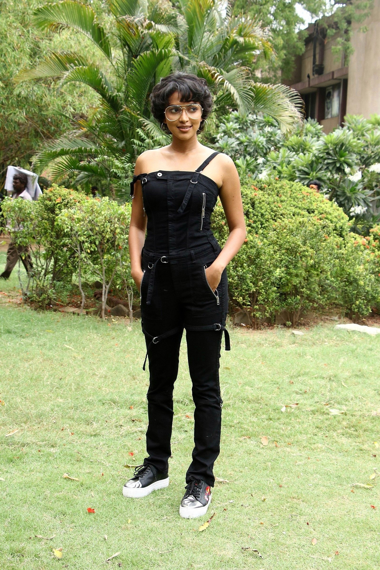 Amala Paul Teases Our Mood In A Black Sleeveless Dress Set 1