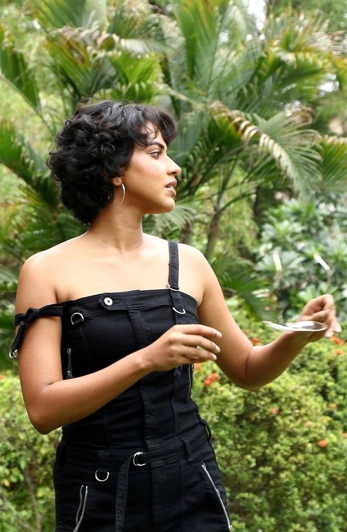 Amala Paul Teases Our Mood In A Black Sleeveless Dress Set 1