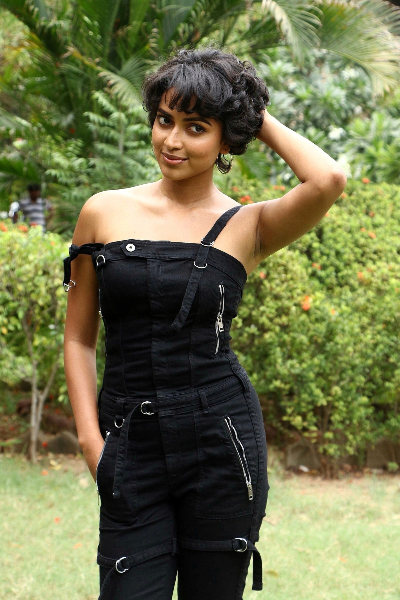 Amala Paul Teases Our Mood In A Black Sleeveless Dress Set 1