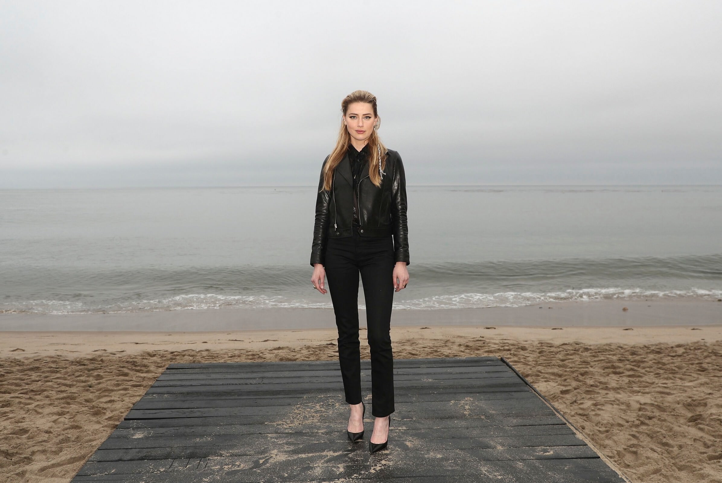 Amber Heard At Saint Laurent Mens Fashion Show In Malibu