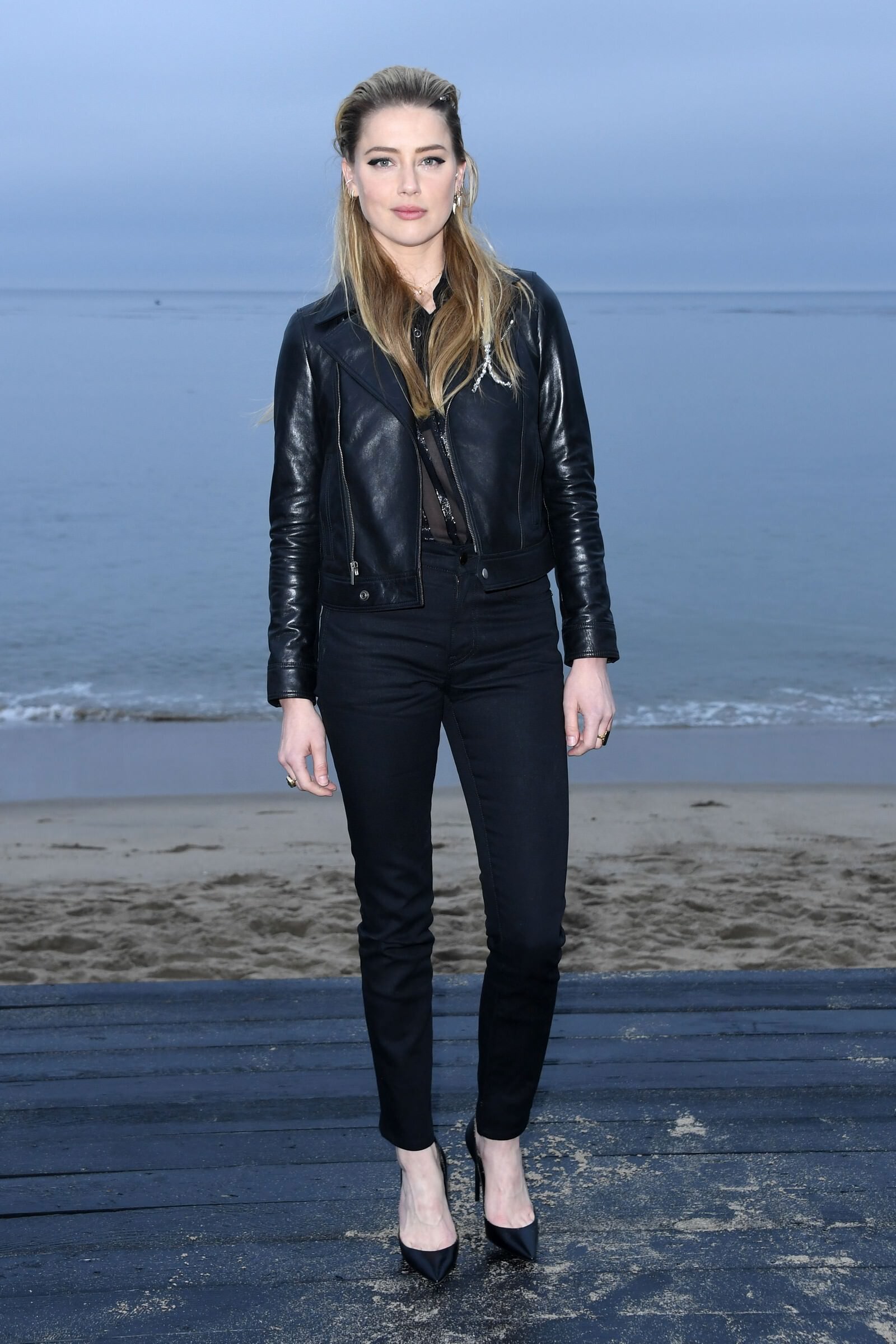 Amber Heard At Saint Laurent Mens Fashion Show In Malibu