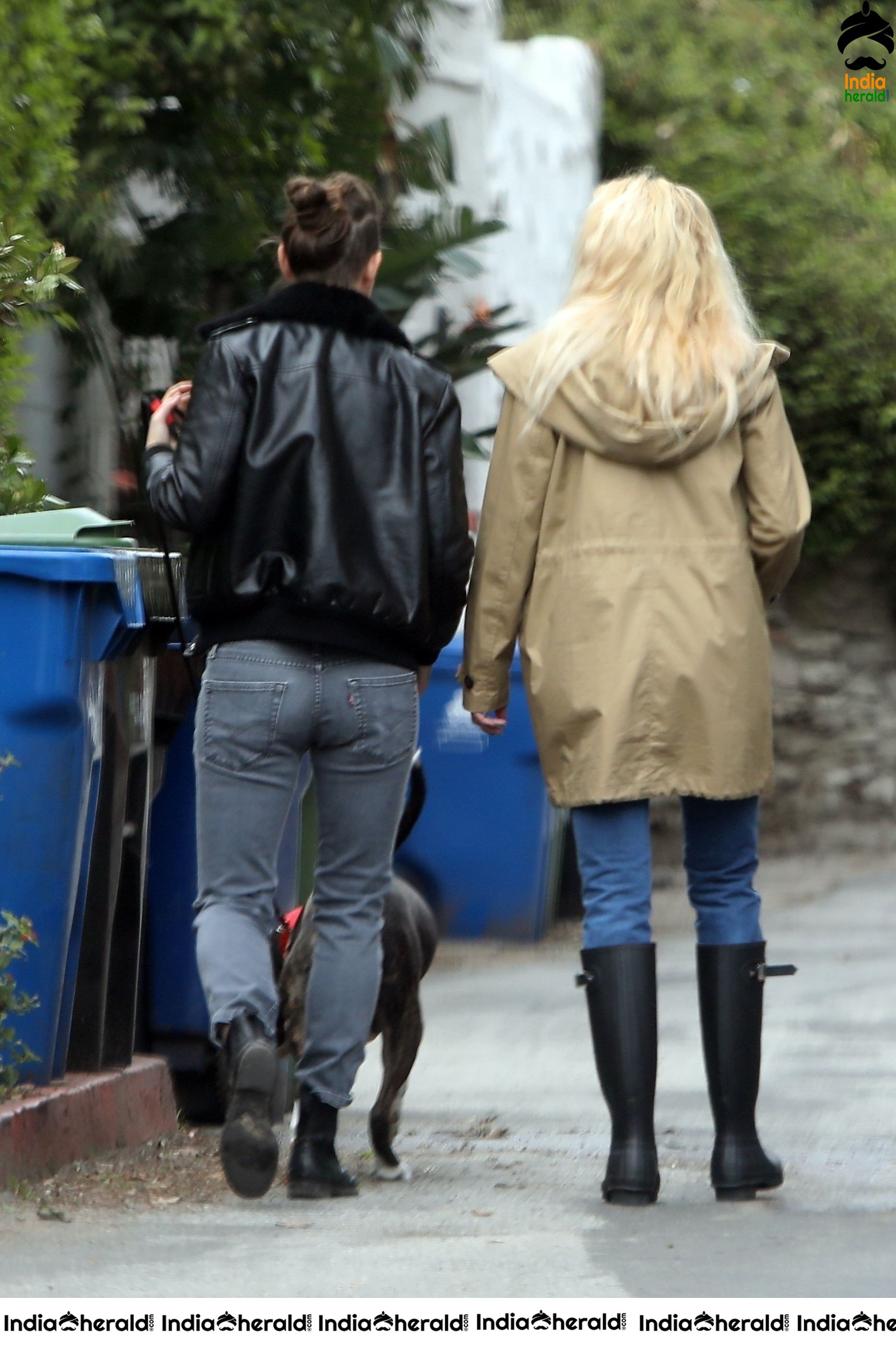 Amber Heard takes a break from isolation to walk Birdie with girlfriend Bianca Butti in LA