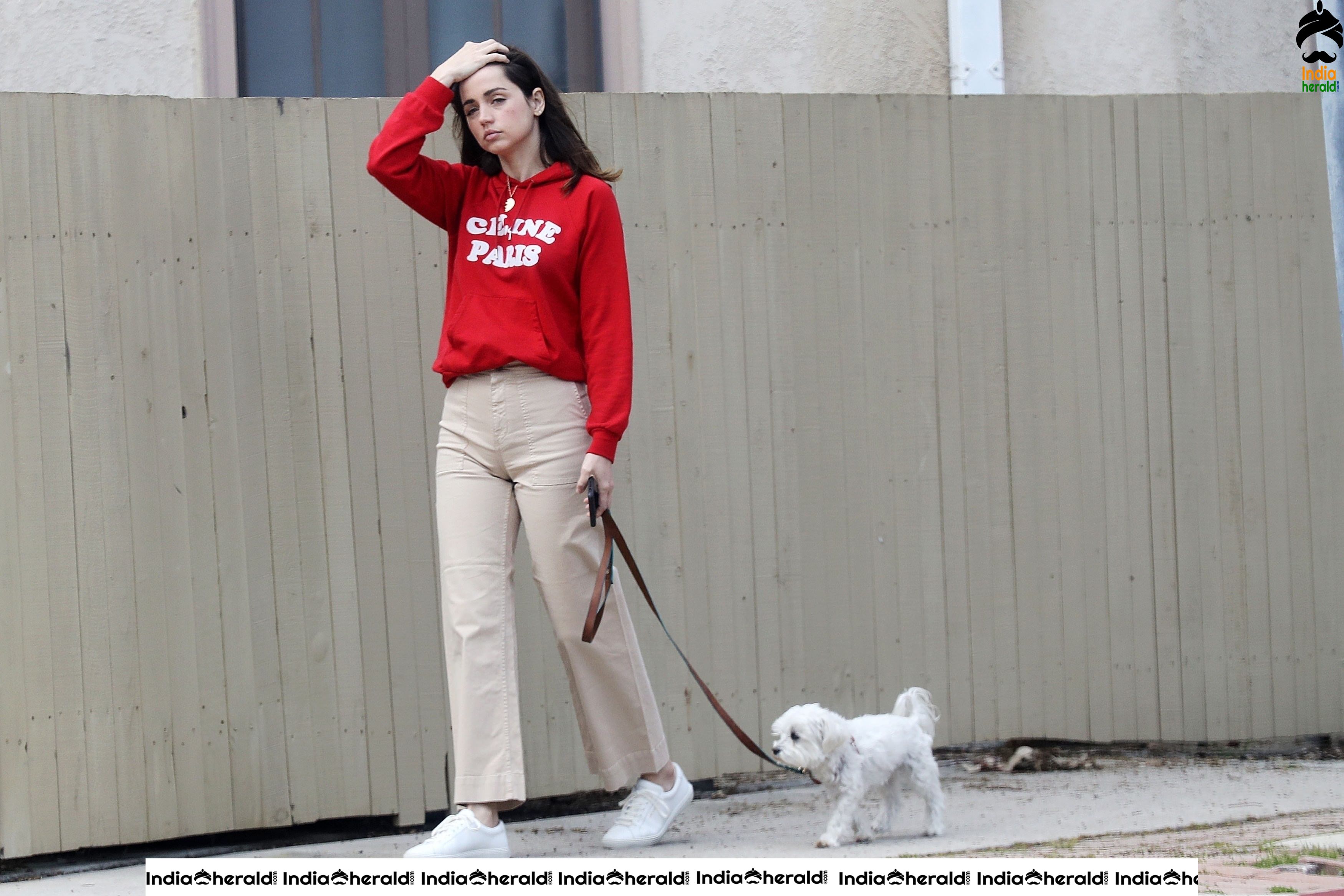 Ana De Armas caught by Paparazzi as she walks Out in Pacific Palisades