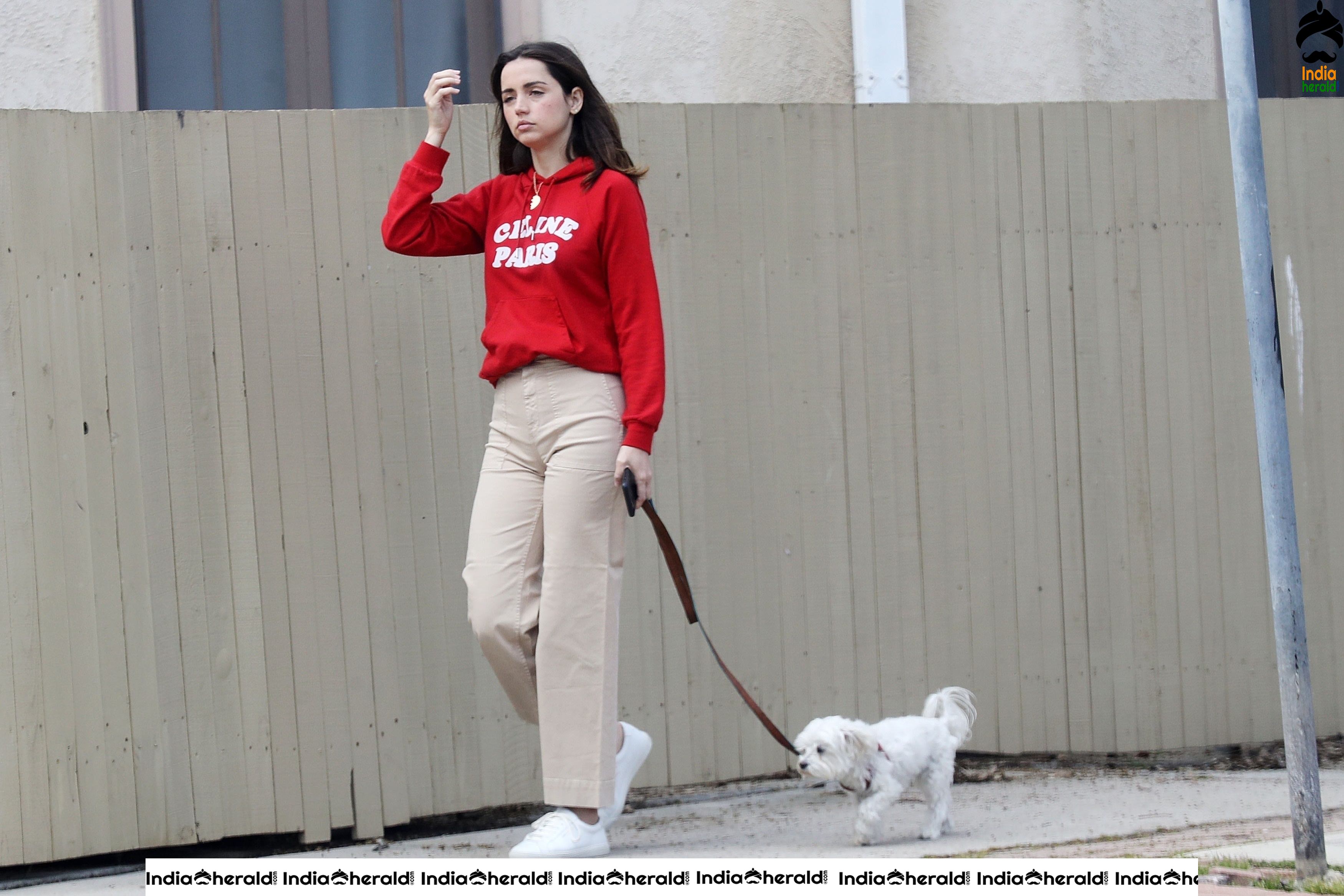 Ana De Armas caught by Paparazzi as she walks Out in Pacific Palisades