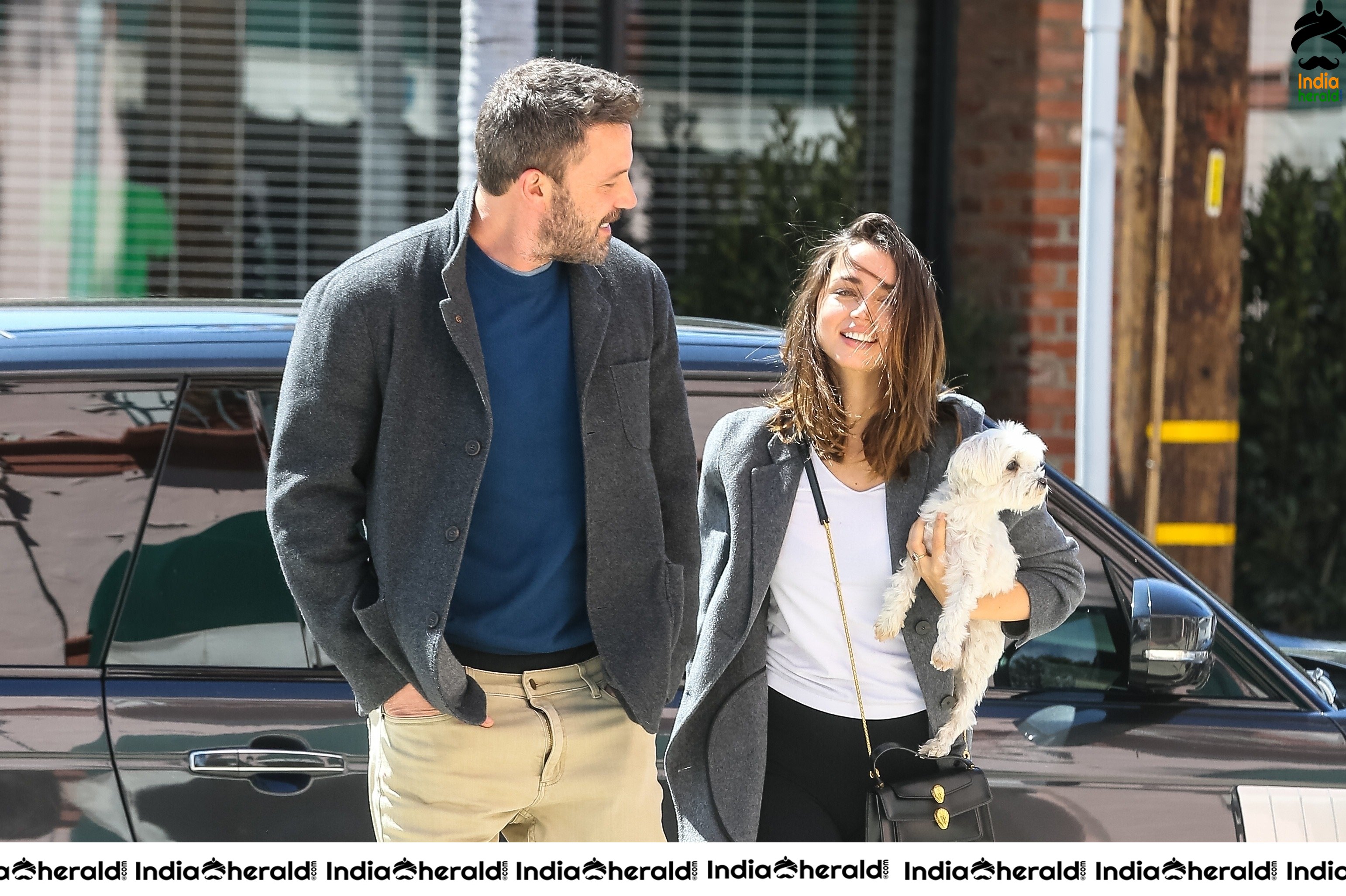 Ana de Armas Spotted carrying her Puppy while walking out in Los Angeles